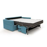 Avalon Divano letto con materasso H18 180 cm (mat. 120x197 cm) azzurro