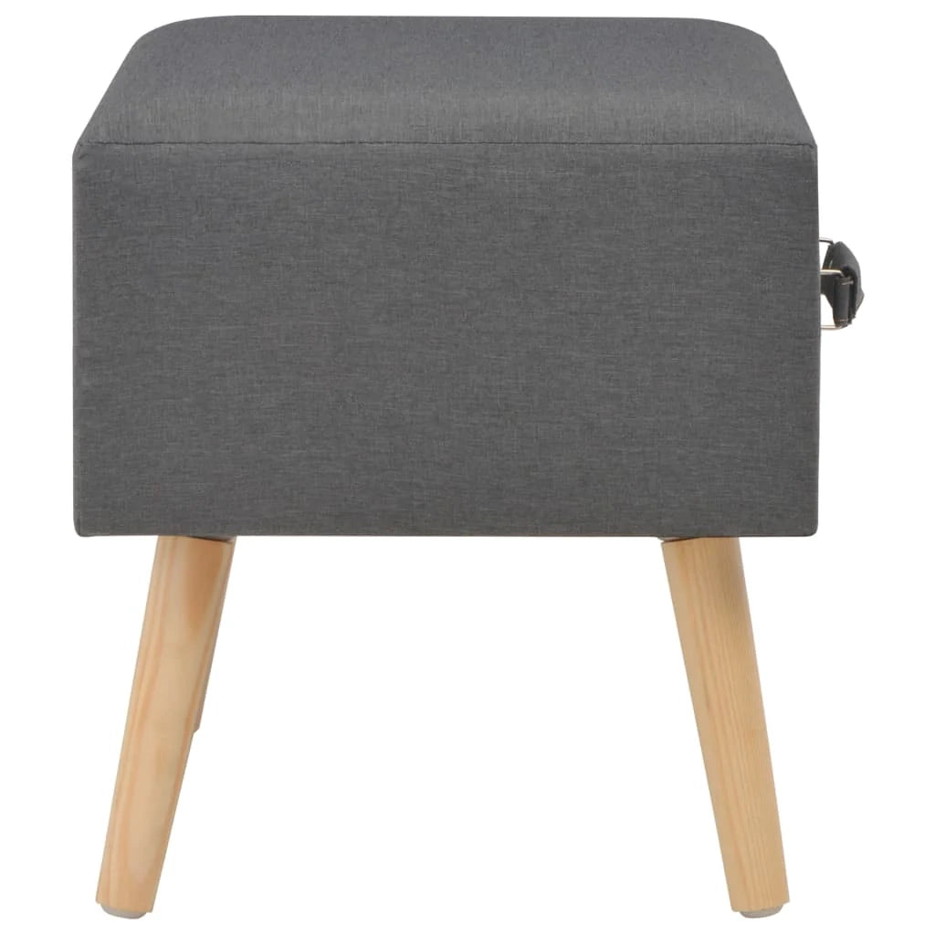 Comodino comodino cassettiera armadio mobili camera da letto 2 pz tessuto grigio scuro 40x35x40 cm 1402114