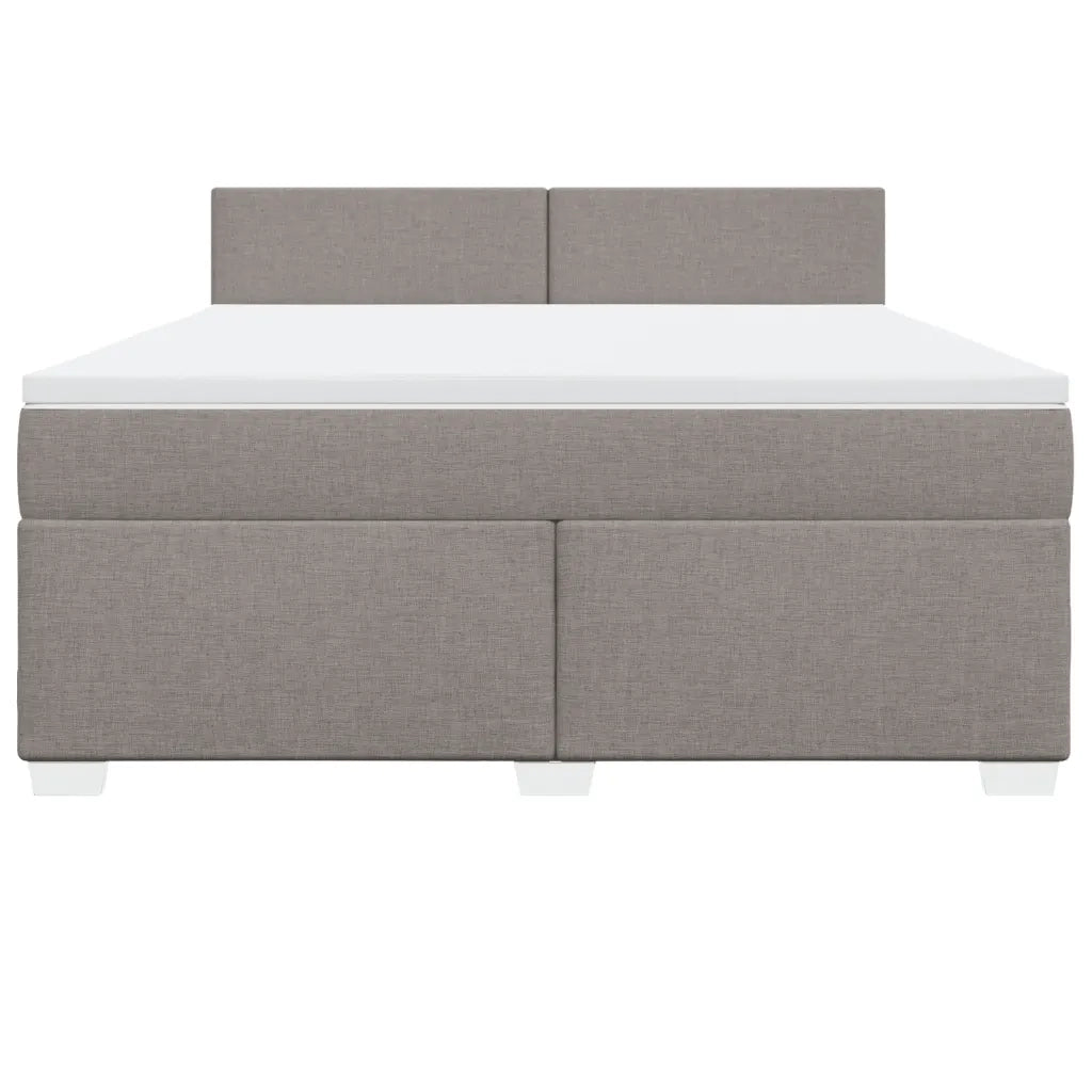 Giroletto a Molle con Materasso Tortora 180x200 cm in Tessuto