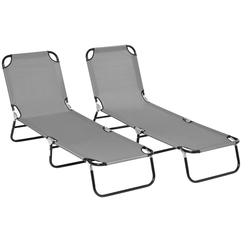 Lettini prendisole set da 2 pieghevoli con schienale regolabile in 5 posizioni per giardino beige