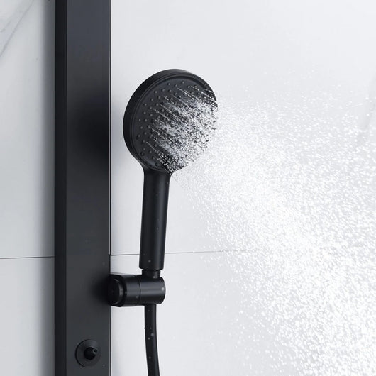 Colonna doccia 3 getti con deviatore 3 vie  bodyjets nero Aquasanit