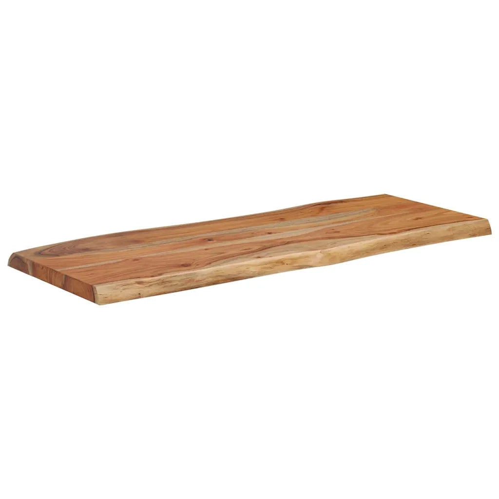 Piano Tavolo 100x40x2,5 cm Rettangolare Legno Acacia Bordi Vivi