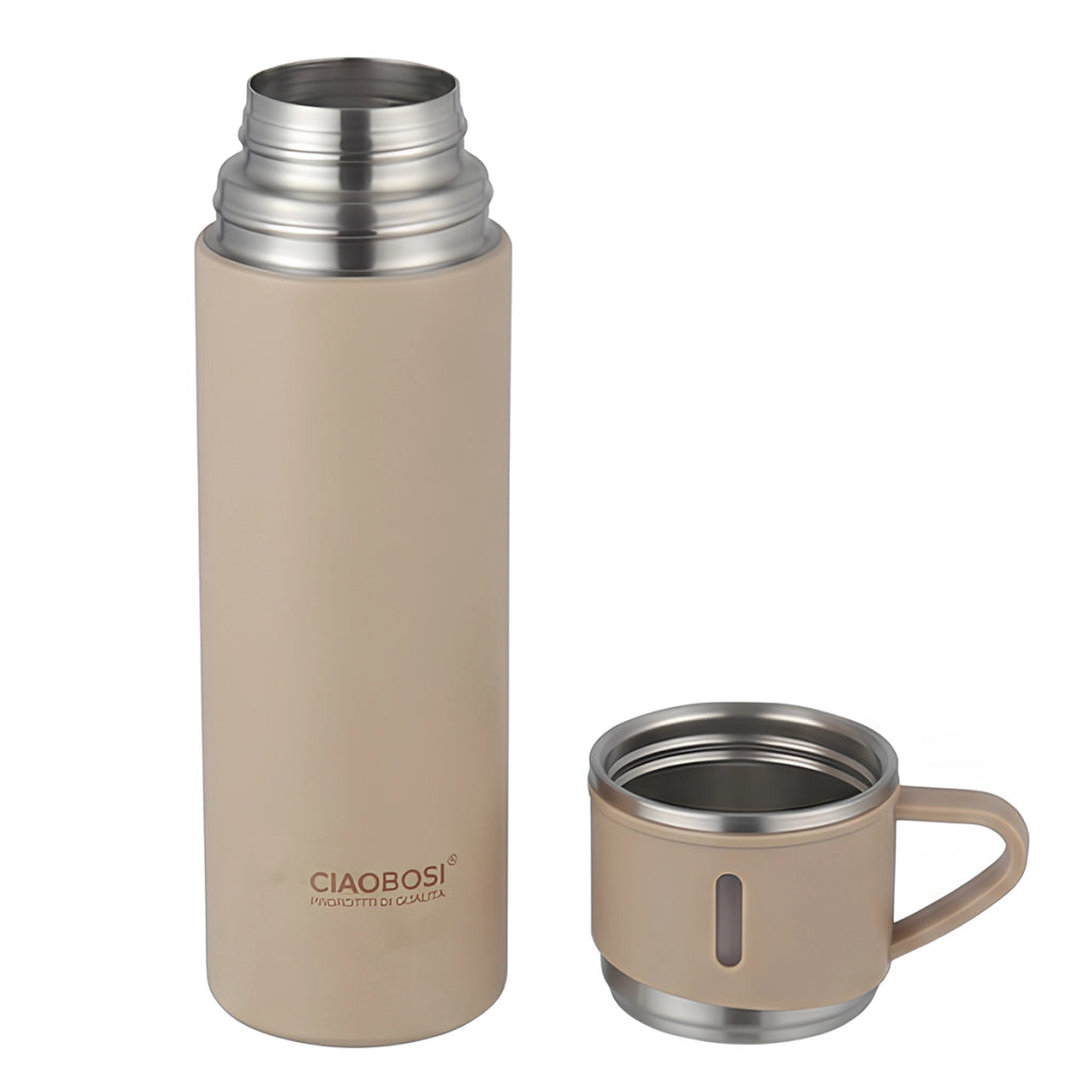 Borraccia Termica Sottovuoto 500ml con Filtro per Tè Grigio Avizar