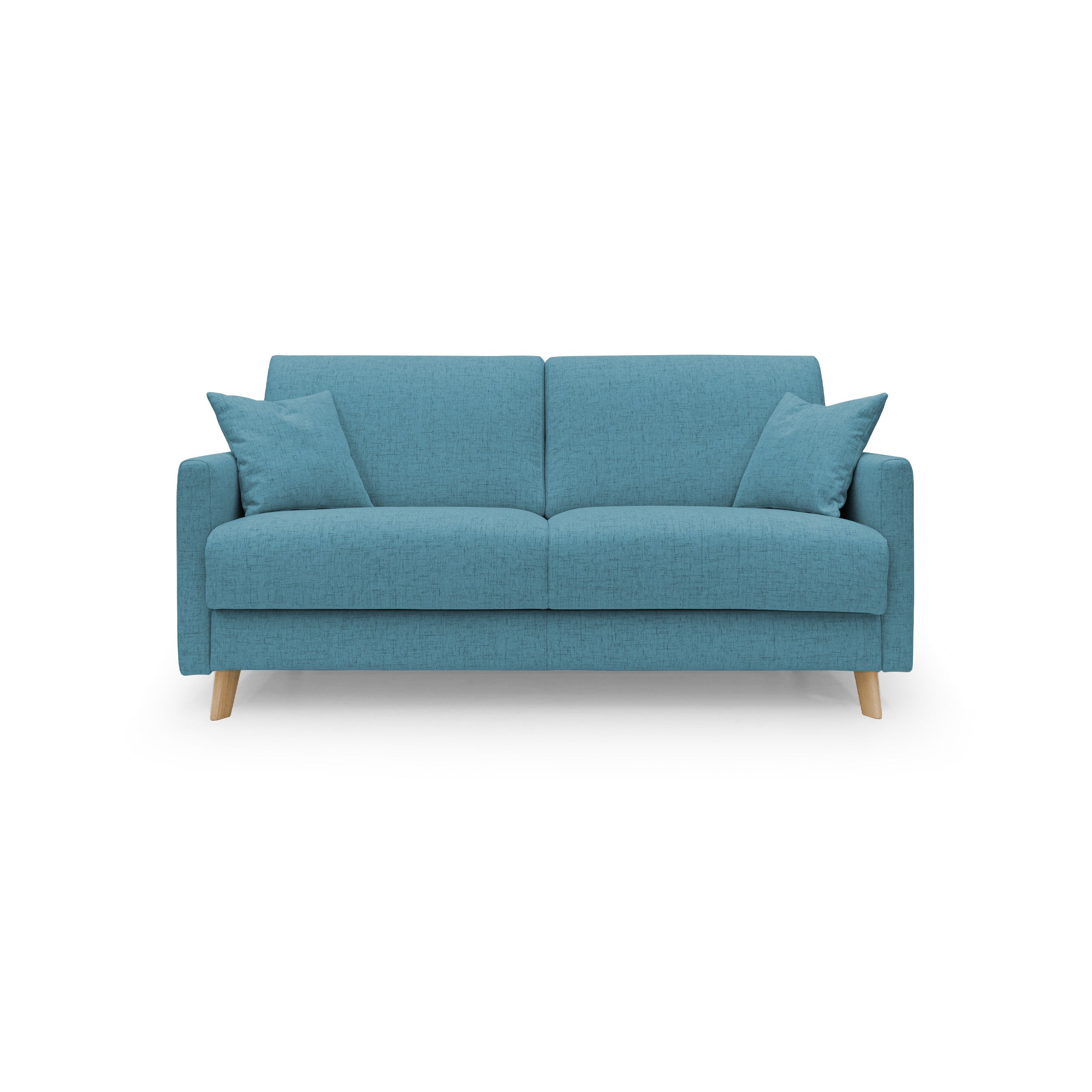 Edgar Divano letto matrimoniale in tessuto felis impermeabile T03 160 cm (mat. 120x197) azzurro