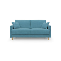 Edgar Divano letto matrimoniale in tessuto felis impermeabile T03 180 cm (mat. 140x197) azzurro