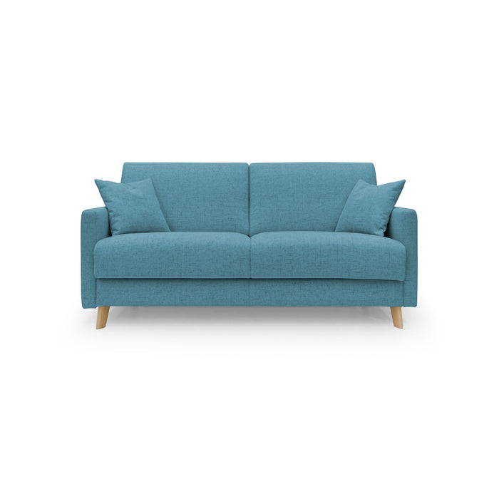 Edgar Divano letto matrimoniale in tessuto felis impermeabile T03 180 cm (mat. 140x197) azzurro