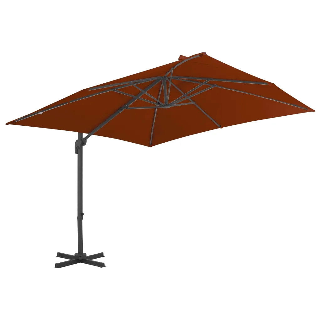 Ombrellone a Sbalzo con Palo in Alluminio 300x300 cm Terracotta 312316