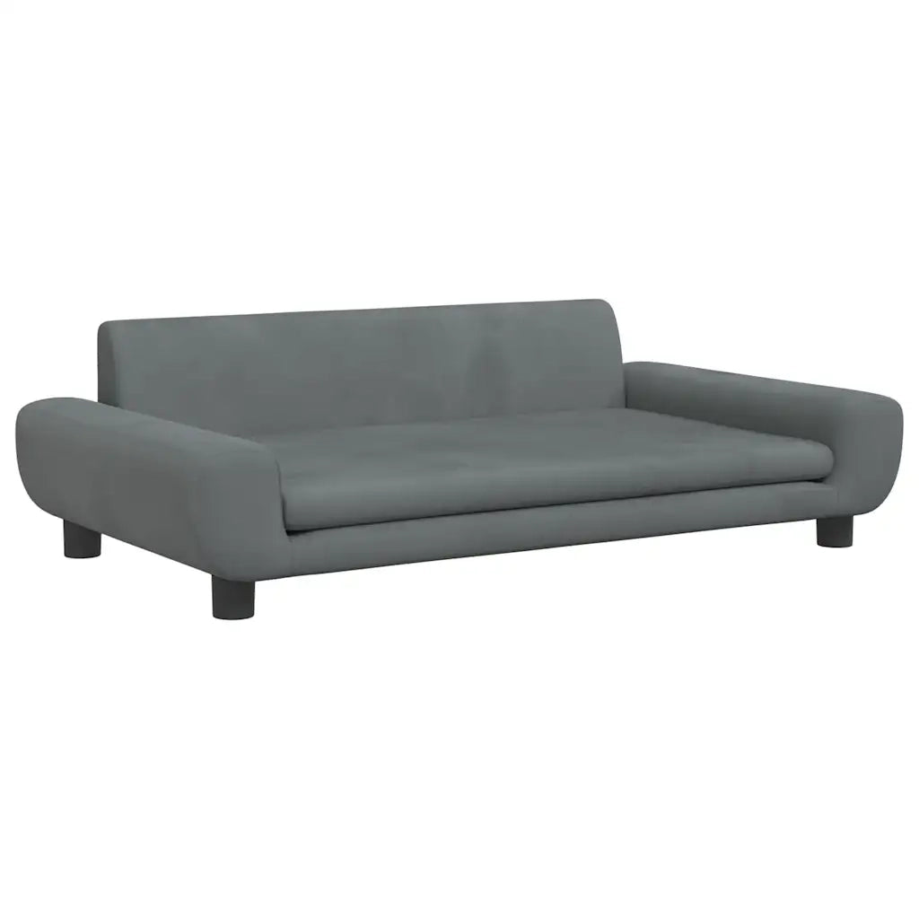 Lettino per Cani Grigio Scuro 100x54x33 cm in Velluto CFW2750339