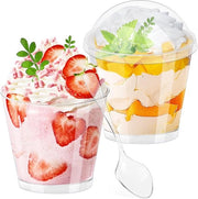 Vetrini trasparenti per torte e gelato - Perfetti per aperitivo - 30 pezzi - Plastica - 180 ml