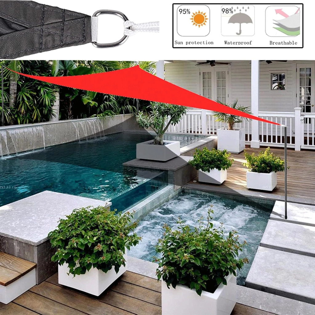 Tenda parasole per esterni, per patio, giardino, cortile e piscina, tessuto impermeabile e protettivo dai raggi UV