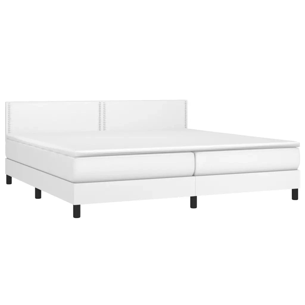 Giroletto a Molle con Materasso Bianco 200x200cm in Similpelle cod mxl 61278