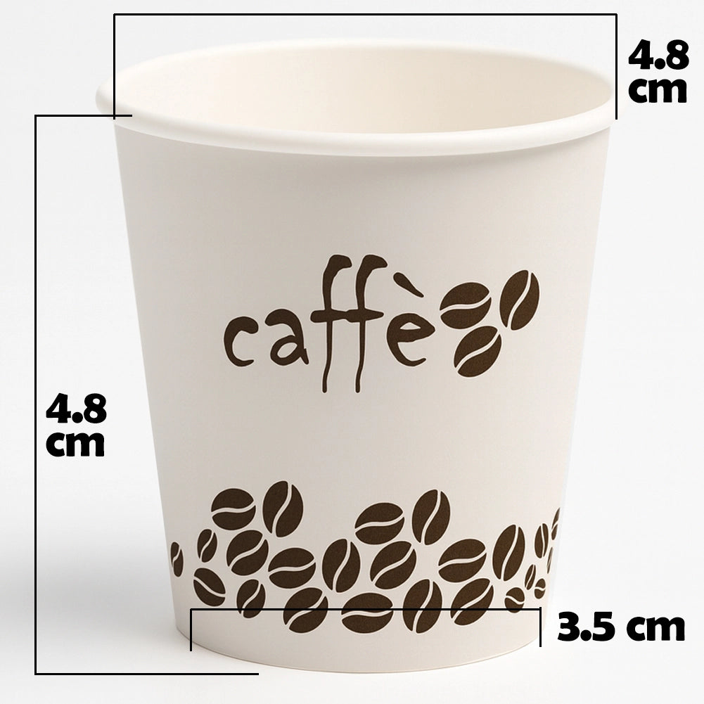 1000 Bicchierini da Caffè Monouso Decoro Rainbow Bicchieri 75ml Usa e Getta