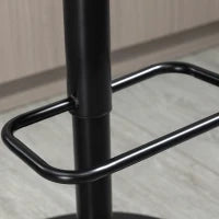 Set 2 Sgabelli da Bar Girevoli ad Altezza Regolabile per Cucina e Soggiorno, 47.5x50x93.5-116 cm, Nero e Noce