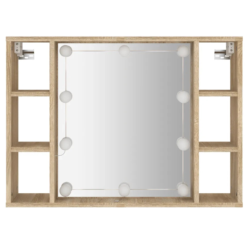 Mobile a Specchio con LED Rovere Sonoma 76x15x55 cm CFW3244875