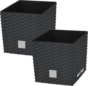 Piantine 9,8 litri 23 cm antracite plastica autoirrigata per interni ed esterni