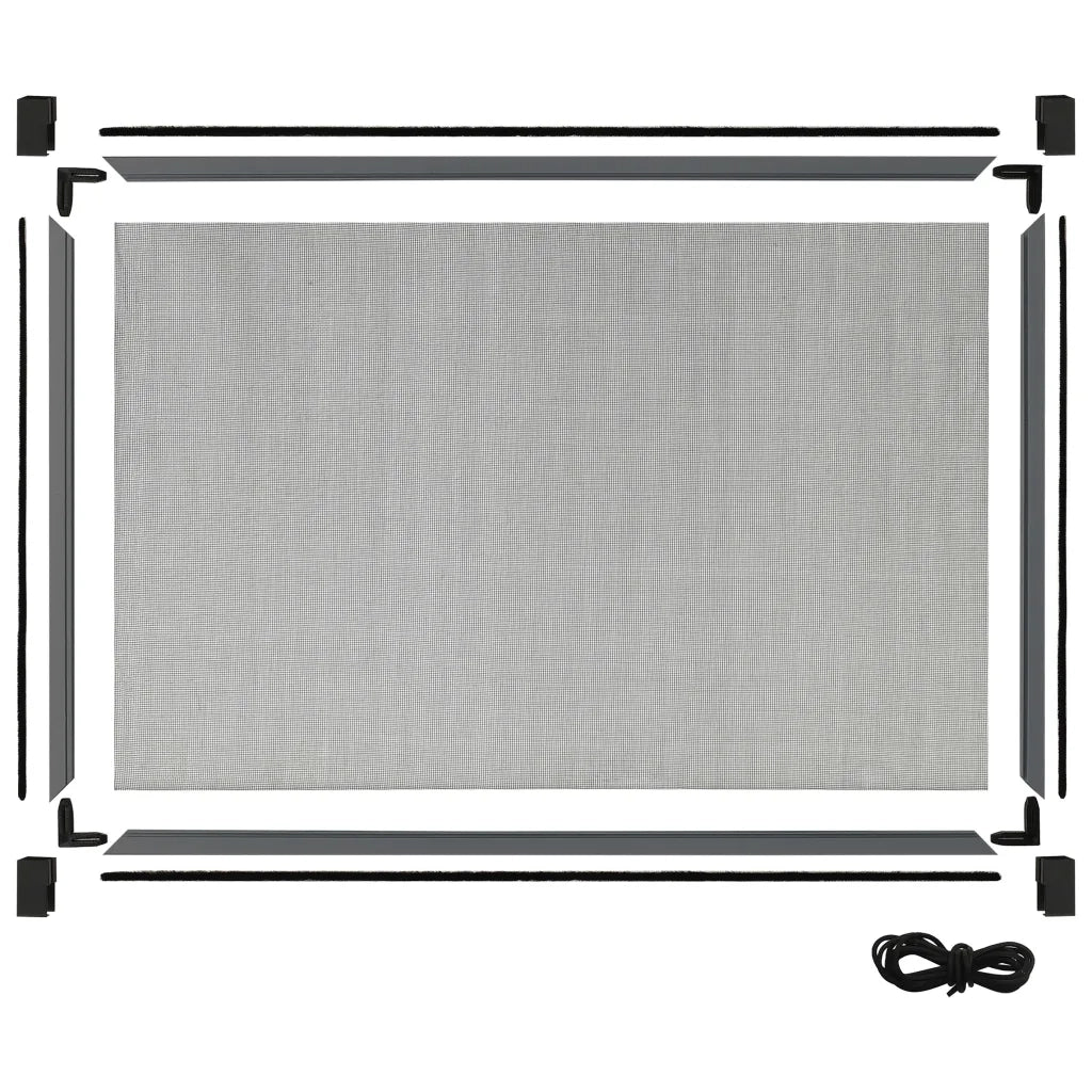Zanzariera Allungabile per Finestre Antracite (75-143)x50 cm 149040