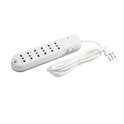 MULTIPRESA SLIM - 6 PRESE 10/16A INTERR.SAFE + SALVAF.BCO - BTICINO