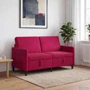 Divano con Storage Rosso Vino 152 x 78 x 87 cm Poliestere 42036938