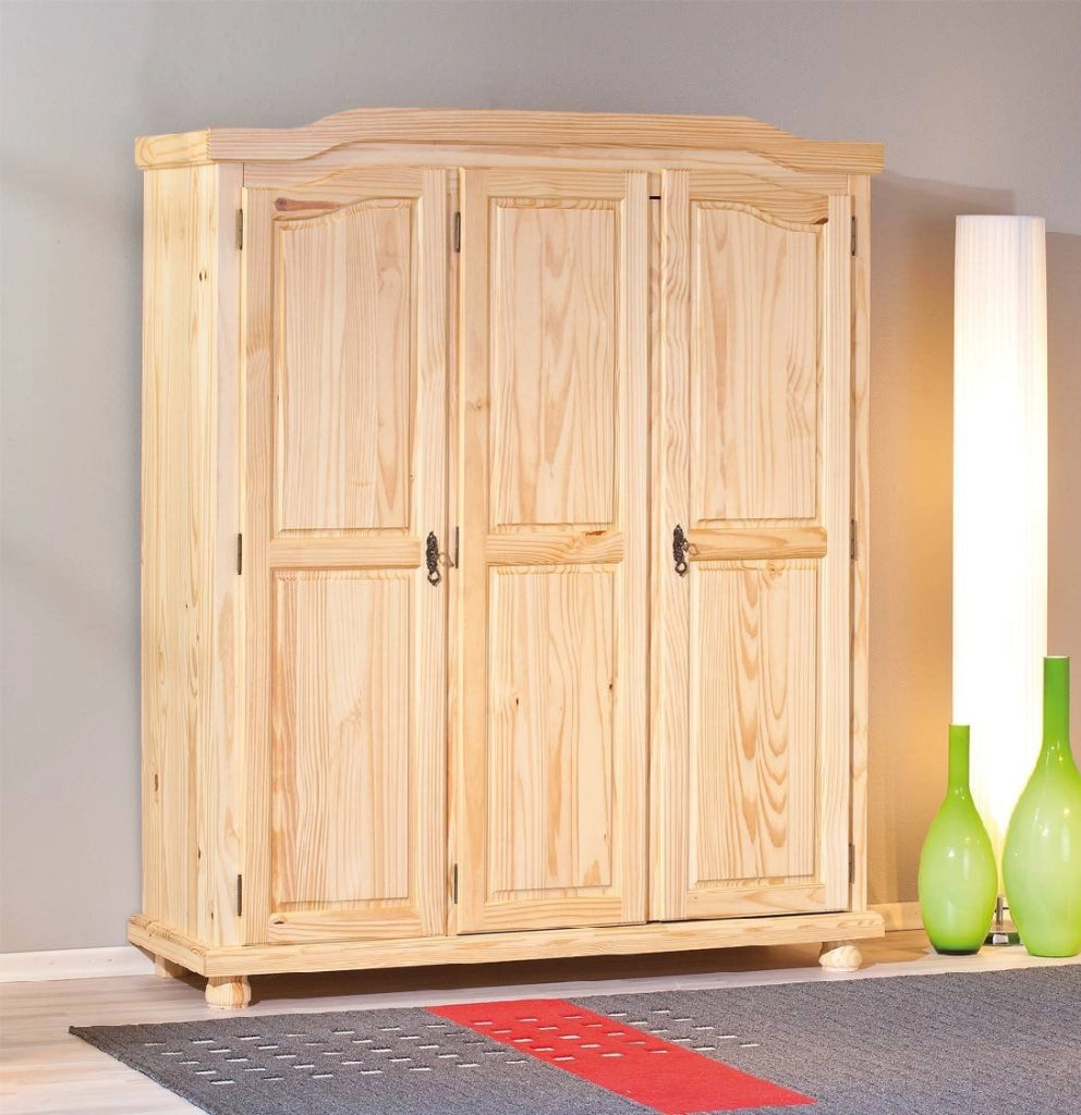 Calosso, Guardaroba 3 ante\ Appendiabiti, 150x180h cm Marrone Rovere