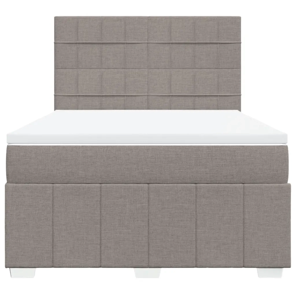 Giroletto a Molle con Materasso Tortora 140x190 cm in Tessuto 3291667