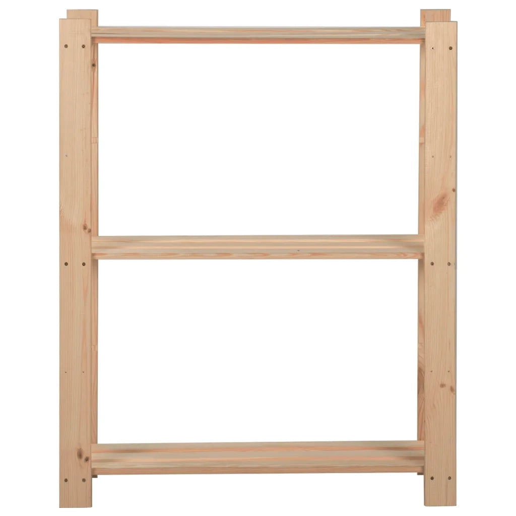 Scaffale a 3 Livelli 60x28,5x90 cm in Legno Massello di Pino 327322