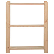 Scaffale a 3 Livelli 60x28,5x90 cm in Legno Massello di Pino 327322