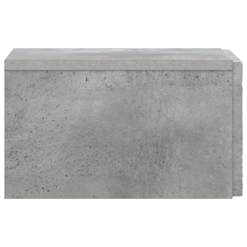 Tavolino da Parete Laterale Grigio Cemento 34,5 x 33 x 20 cm 898771