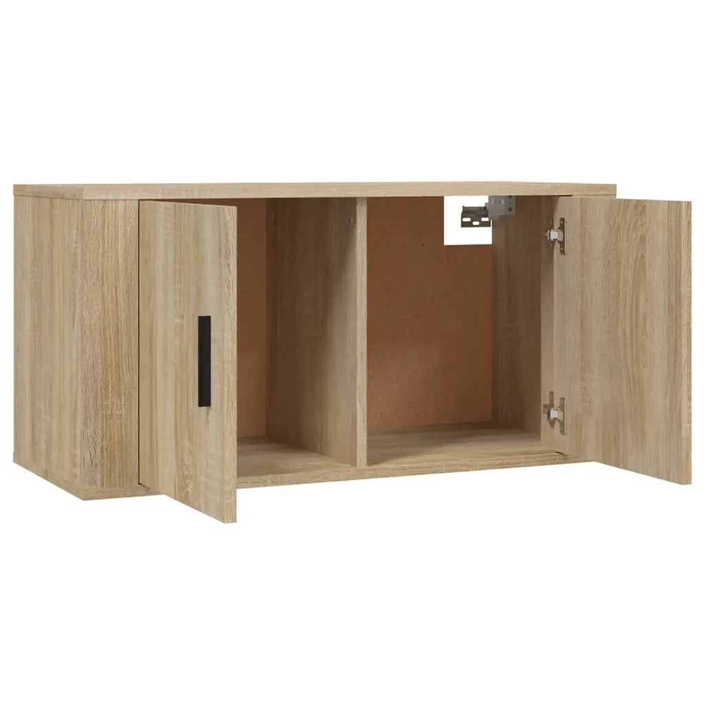 vidaXL Set di Mobili Porta TV 2 pz Rovere Sonoma in Legno Multistrato