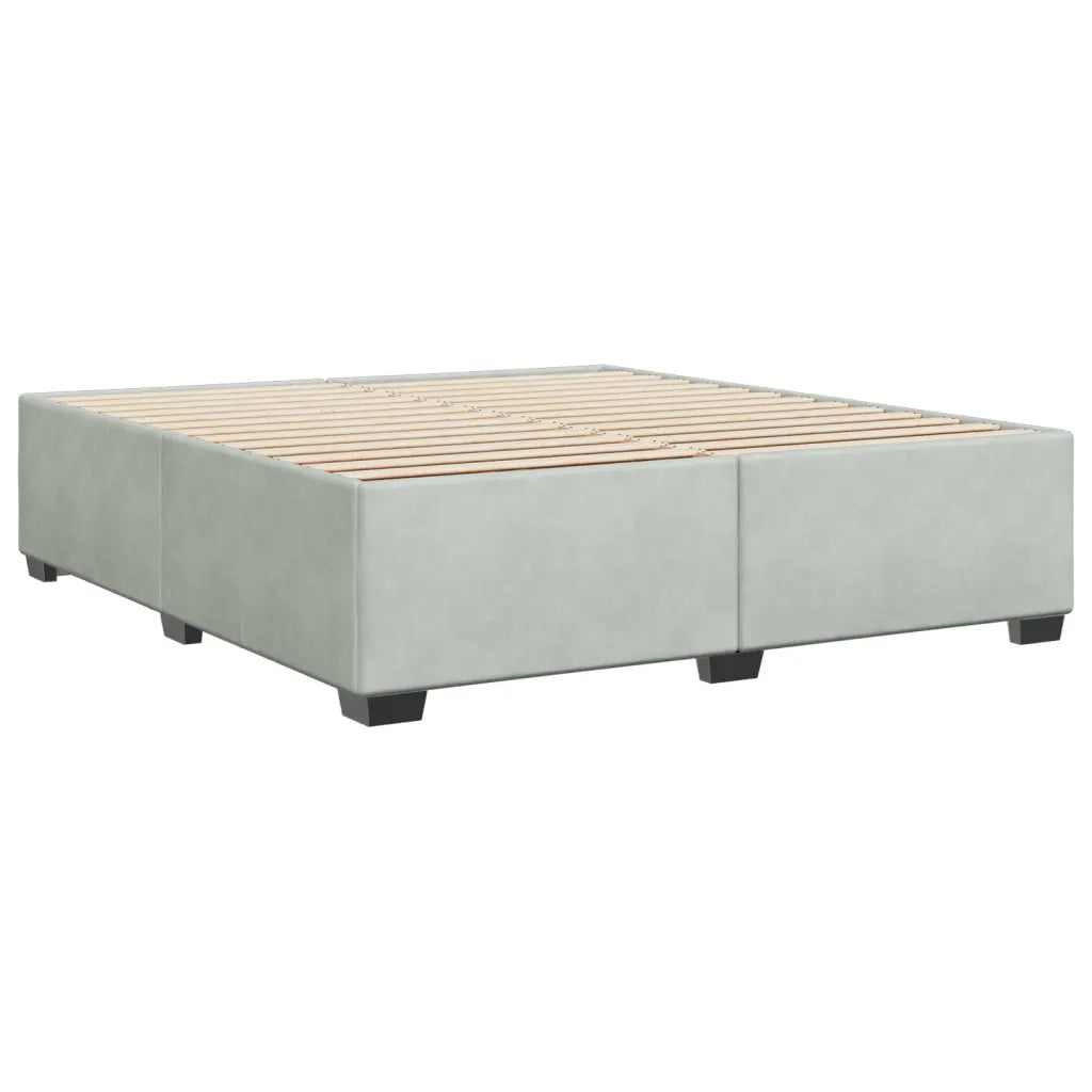 Giroletto senza Materasso Grigio Chiaro 180x200 cm Velluto