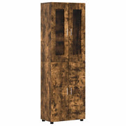 Credenza | Madia | Buffet da pranzo | Armadio da pranzo FLORIN Rovere fum¨¦ 60 x 35 x 182 cm Legno multistrato