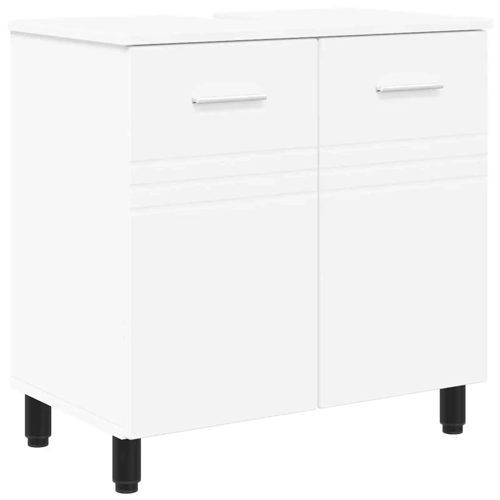 Mobiletto da bagno Bianco 60 x 35 x 60 cm Legno ingegnerizzato 889405
