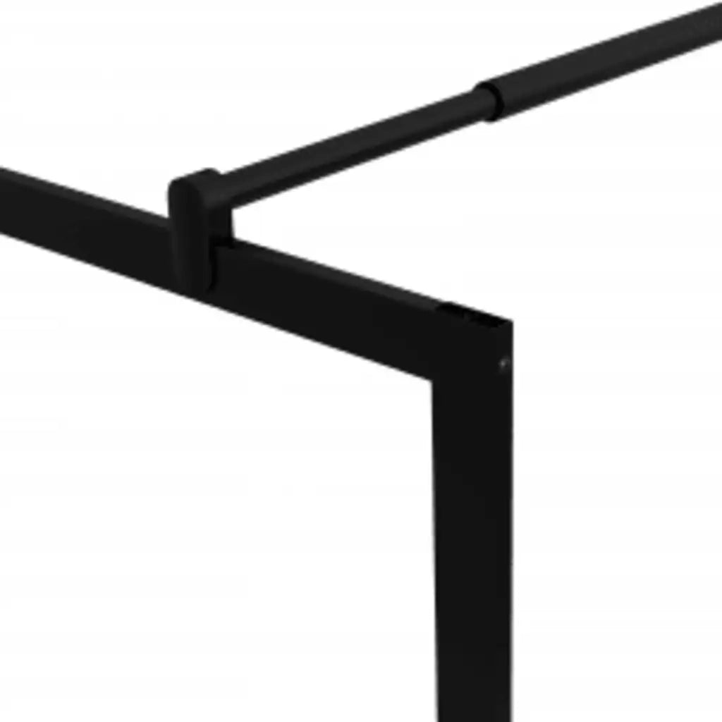 Parete per Doccia Walk-in in Vetro Temperato Nera 80x195 cm 149152