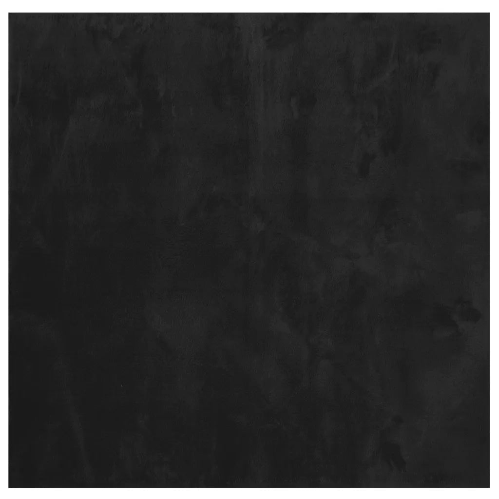 Tappeto a Pelo Corto HUARTE Morbido e Lavabile Nero 120x120cm 375113