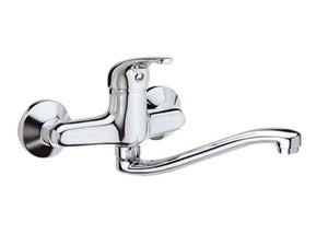 Rubinetto lavello a murocon bocca a s girevole - serie 35