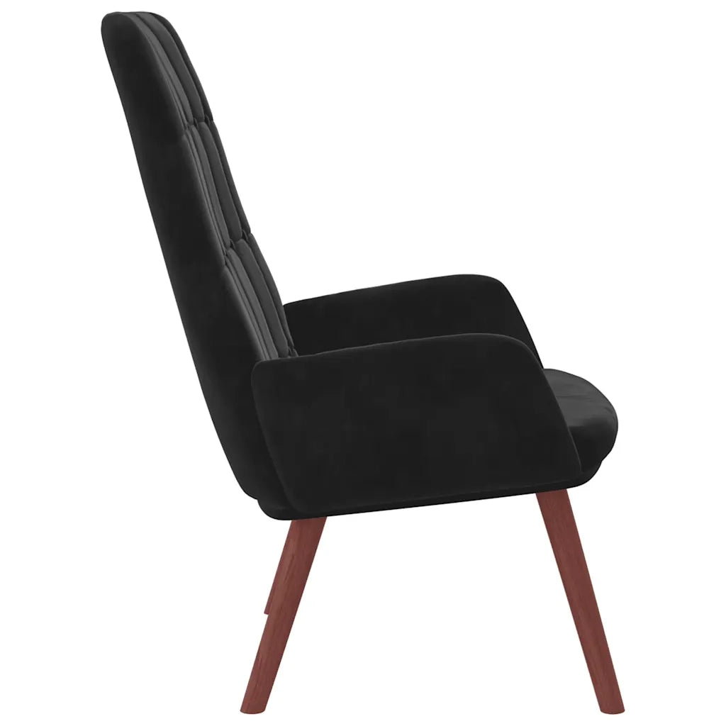 Poltrona Relax Nera in Velluto 4102638