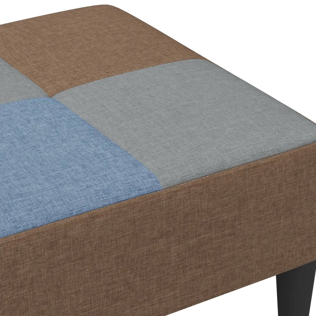 Poggiapiedi Patchwork 77x55x31 cm in Tessuto