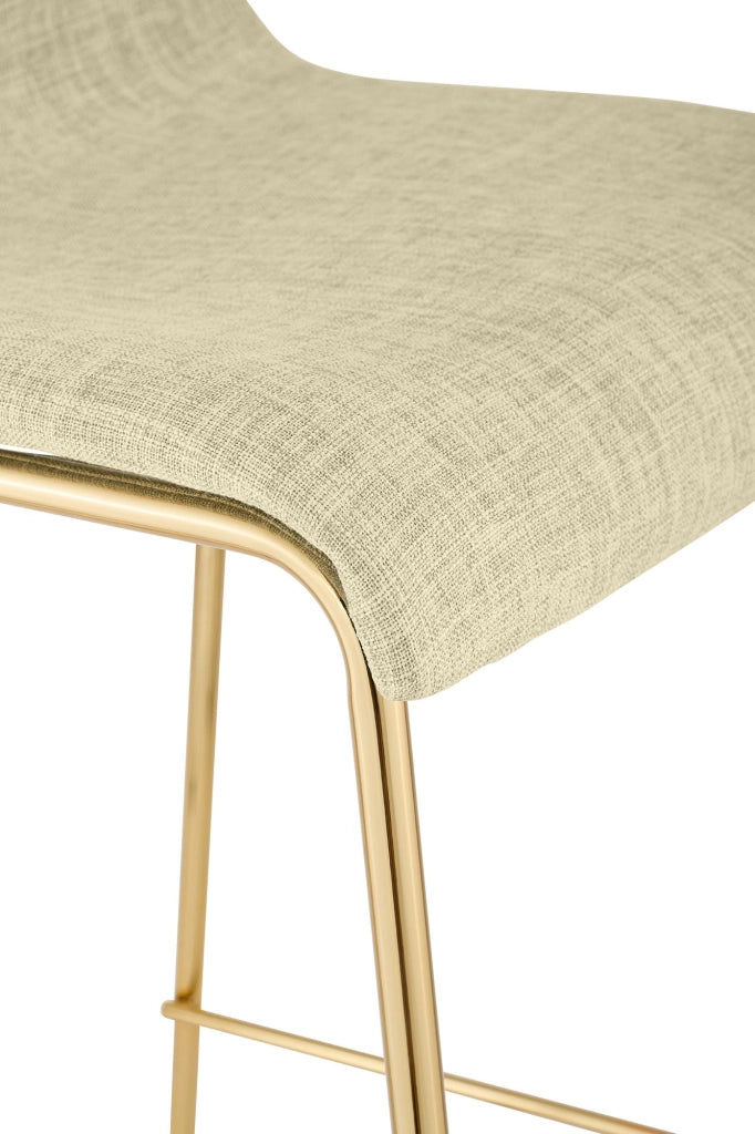 Sgabello da bar Hoover in tessuto 4 piedi oro 3