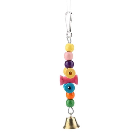 Set di Giocattoli per Uccelli 6 pezzi - Oscillatore in Legno/Metallo - Campane - Sicuro/Non Tossico - Colorato - Per Animali Domestici - Giocattoli per Uccelli