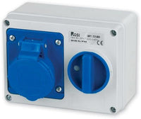 Presa Fissa Interbloccata Orizzontale Da Parete Con Fondo 50/60 Hz IP44 3P+E