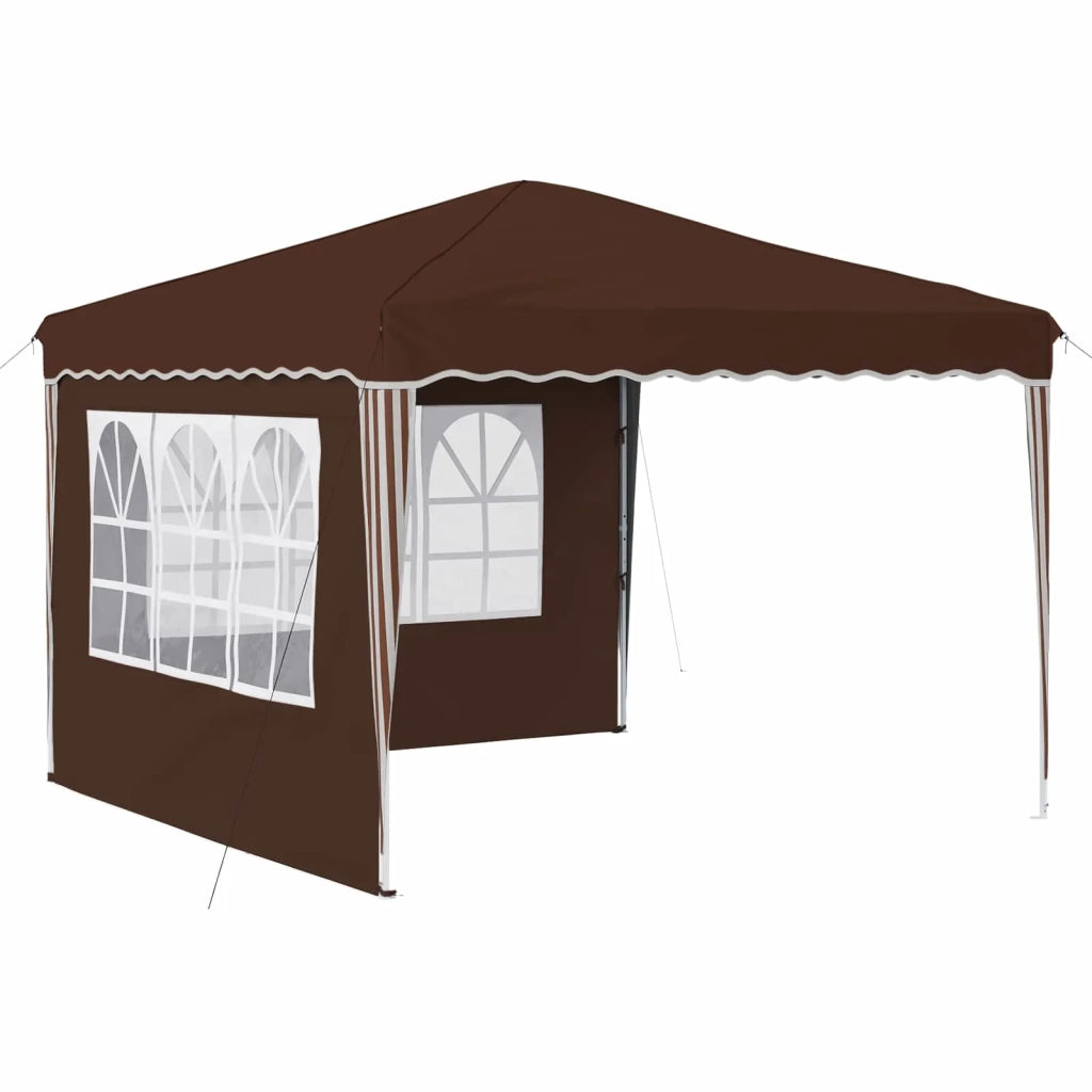 Tenda per feste a pop-up 288 x 288 x 245 cm Marrone