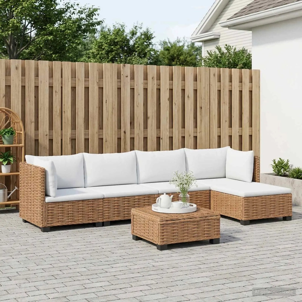 6 pz Set Lounge in Rattan con Cuscini GENDT Rattan naturale 3429850