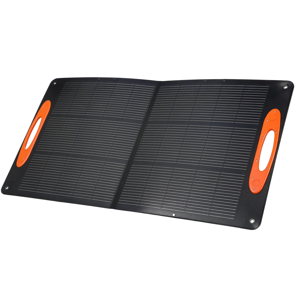 Caricabatteria Solare 100W Pieghevole ¨C Zephmum ¨C Nero, IP67, USB-A e USB-C