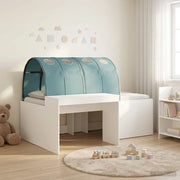 Letto con Tunnel 4 pcs Bianco e azzurro Legno ingegnerizzato 3423666