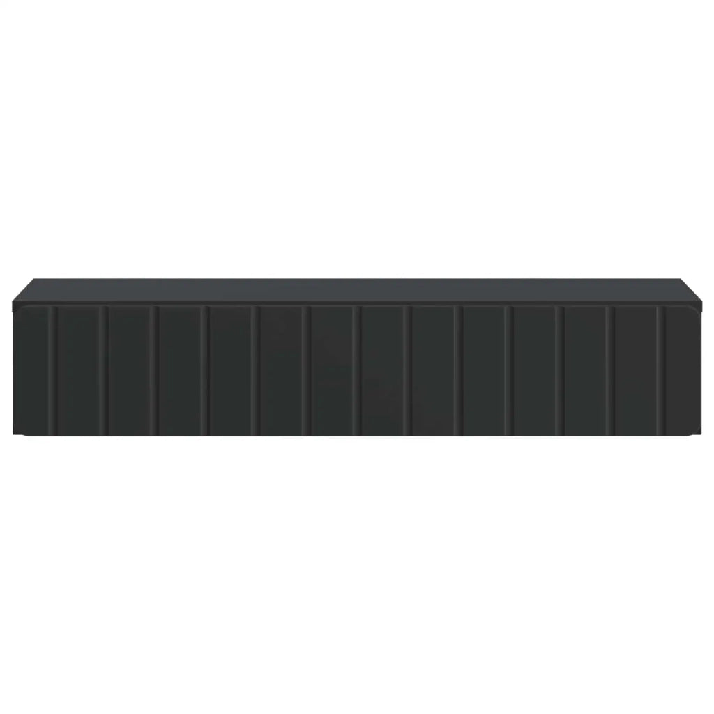 Tavolino da Parete Laterale Nero 87,5 x 34,5 x 17 cm