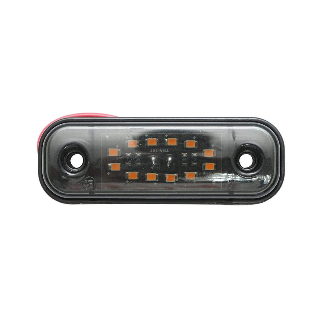 Lampada laterale slim con LED, 12V/24V, giallo-fumoso, 89x32mm, Breckner Germany