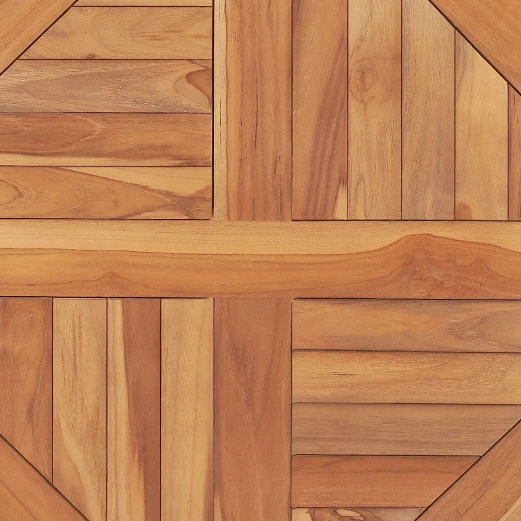 Piano Tavolo | Superficie Tavolo | Piano Scrivania in Legno Massello di Teak Rotondo 2,5 cm 60 cm