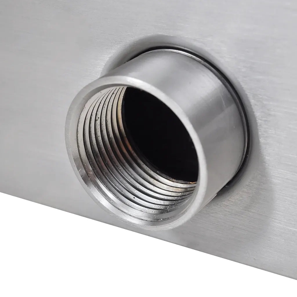 Cascata per Laghetto Rettangolare con LED in Acciaio Inox 90 cm 41674