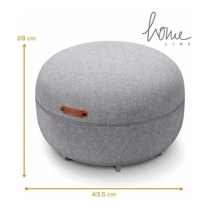 Beurer Fm 120 Massaggiatore Plantare Shiatsu Nascosto all'Interno di un Moderno Complemento d'Arredo per un Rilassante Massaggio Plantare Riattivante in 3 Livelli, Rivestimento Lavabile, Numero Max 46