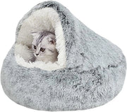 Letto per gatti morbido e rilassante, lavabile e ansia calmante, per gatti da appartamento e piccoli cani - Grigio, M (50 cm)