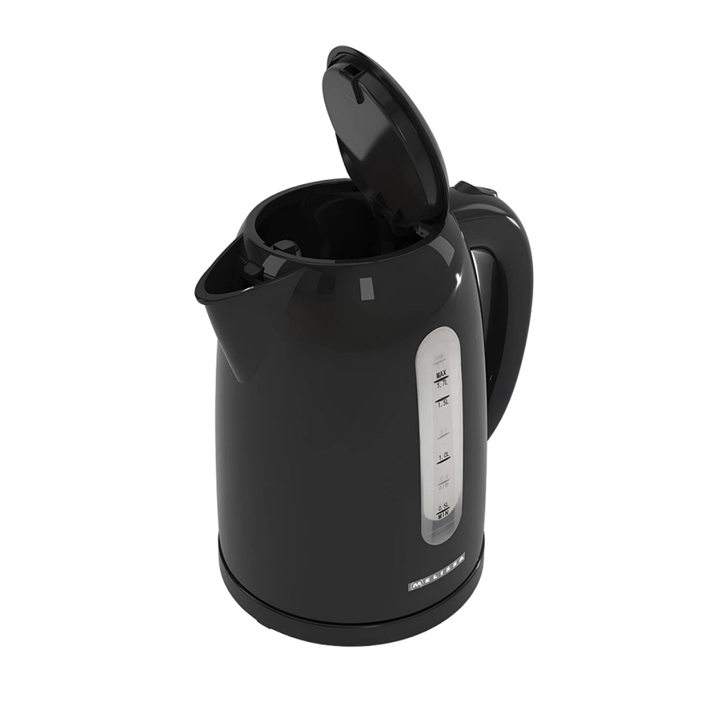 Bollitore Elettrico 1,7 L 2200W con Base 360° e Spegnimento Automatico Nero MELISSA